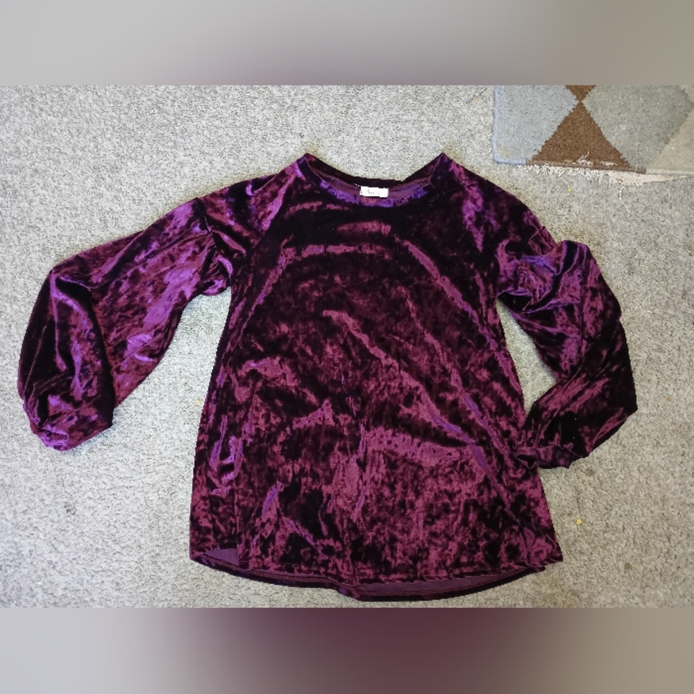 Wine-colored Velvet Top